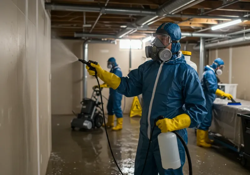 Basement Sanitization and Antimicrobial Treatment process in Dixie County, FL