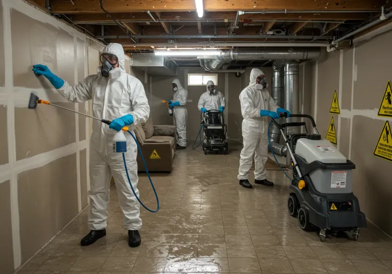 Basement Moisture Removal and Structural Drying process in Dixie County, FL